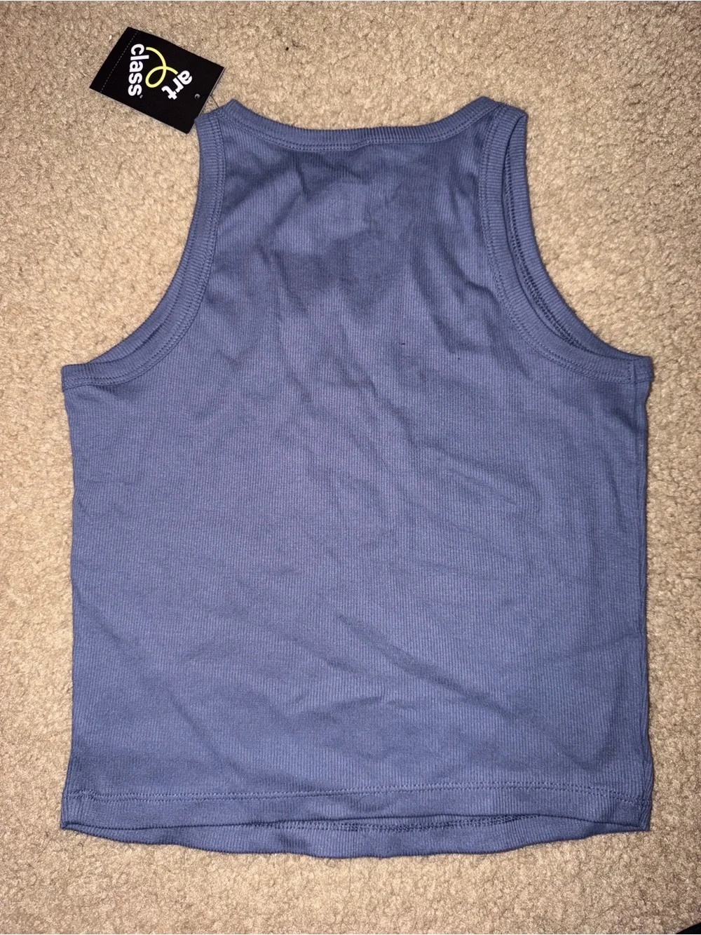 NWT art class Girls' Ribbed Tank Top - Slate Blue